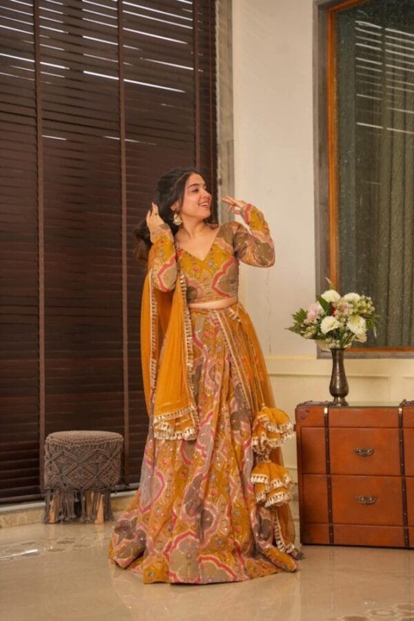 Dhanishta heavy embroidered lehenga - Image 4