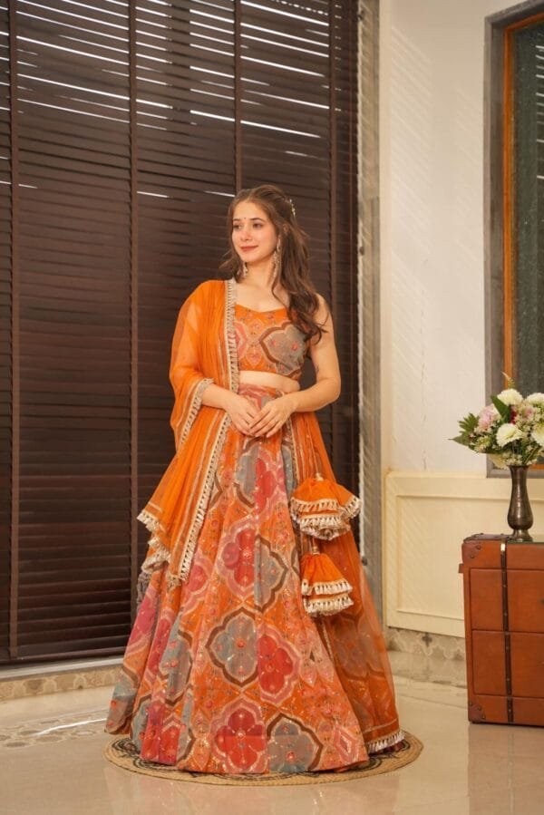 Sangiri embroidered lehenga set - Image 2