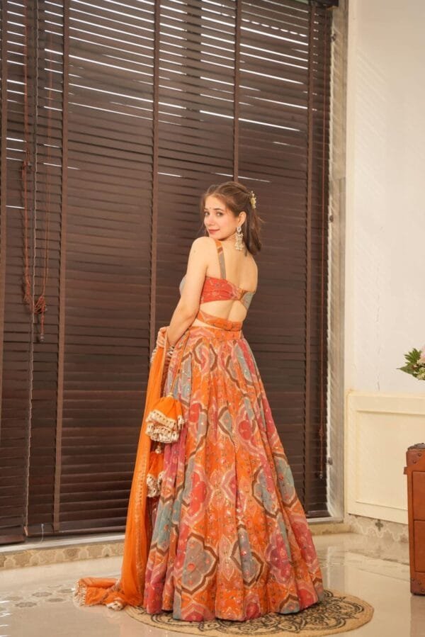 Sangiri embroidered lehenga set - Image 4