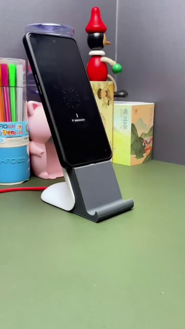 Multifunctional Desktop Phone Stand with Built-in USB-C Charging Connector – Ergonomic Angle Adjustable Dock for Smartphones – Ideal for Hands-Free Viewing, Fast Charging, and Organized Cable Management – Compatible with Most Android Devices - Image 2