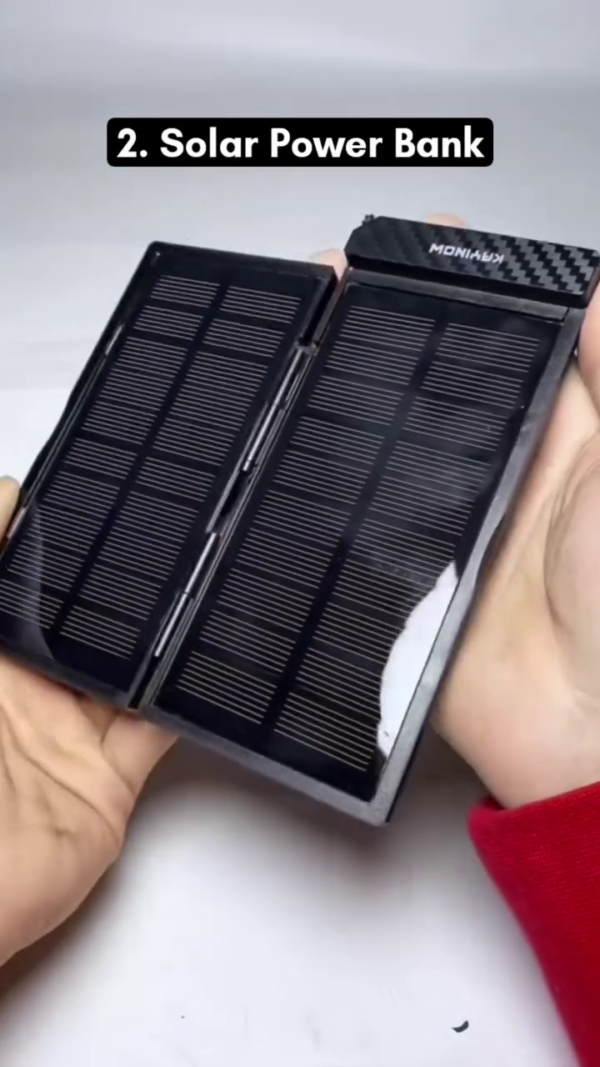 Portable Foldable Solar Power Bank with High-Efficiency Solar Panels and Dual USB Output – Ideal for Outdoor Activities, Emergency Charging, and Travel – Lightweight, Compact, and Eco-Friendly Charger Compatible with All Smartphones and Devices