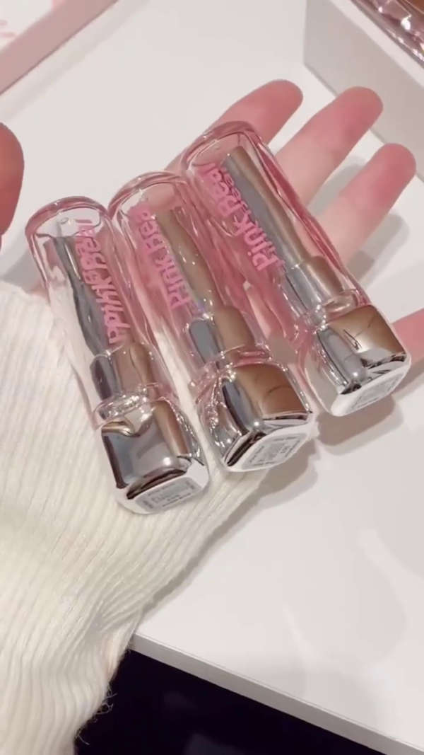 Pink Bear High Shine Hydrating Lipstick Balm – Moisturizing Glossy Tint with a Smooth, Lightweight Finish in Elegant Clear Pink Packaging for Everyday Glam and Comfort