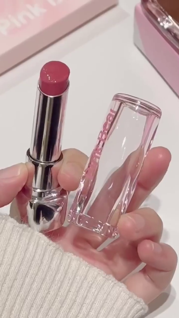 Pink Bear High Shine Hydrating Lipstick Balm – Moisturizing Glossy Tint with a Smooth, Lightweight Finish in Elegant Clear Pink Packaging for Everyday Glam and Comfort - Image 2