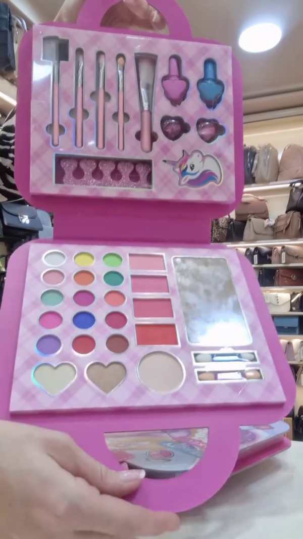 My Beauty Makeup Set – Unicorn-Themed Professional Makeup Kit with Eyeshadows, Lip Gloss, Blush, Brushes, and Accessories in a Portable Carrying Case – Fun Cosmetic Gift for Girls - Image 2