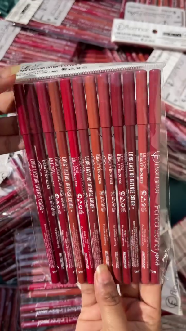 Flormar Perfect Lipliner Set – 12-Piece Waterproof Long Lasting Intense Color Lip Pencil Collection for Smooth, Precise Application – Rich Nude, Brown, Red, and Mauve Shades – Soft Texture, Smudge-Proof Finish – Ideal for All-Day Wear and Professional or Daily Use