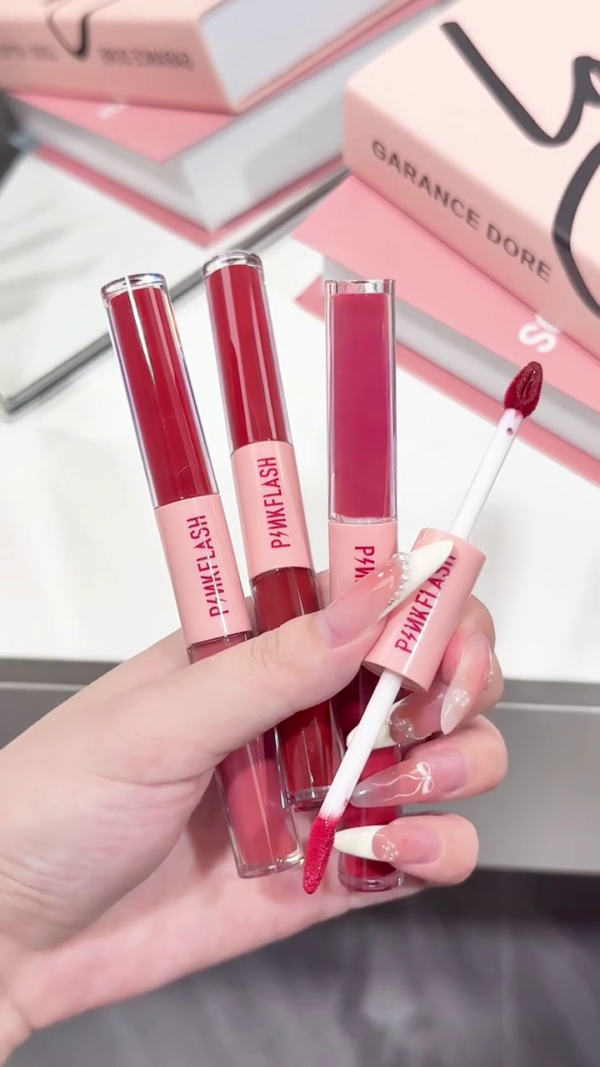 PinkFlash Dual-Ended Liquid Lipstick – Long-Lasting, High-Pigment, Glossy and Matte Finish Lip Color Collection for Bold and Flawless Lips