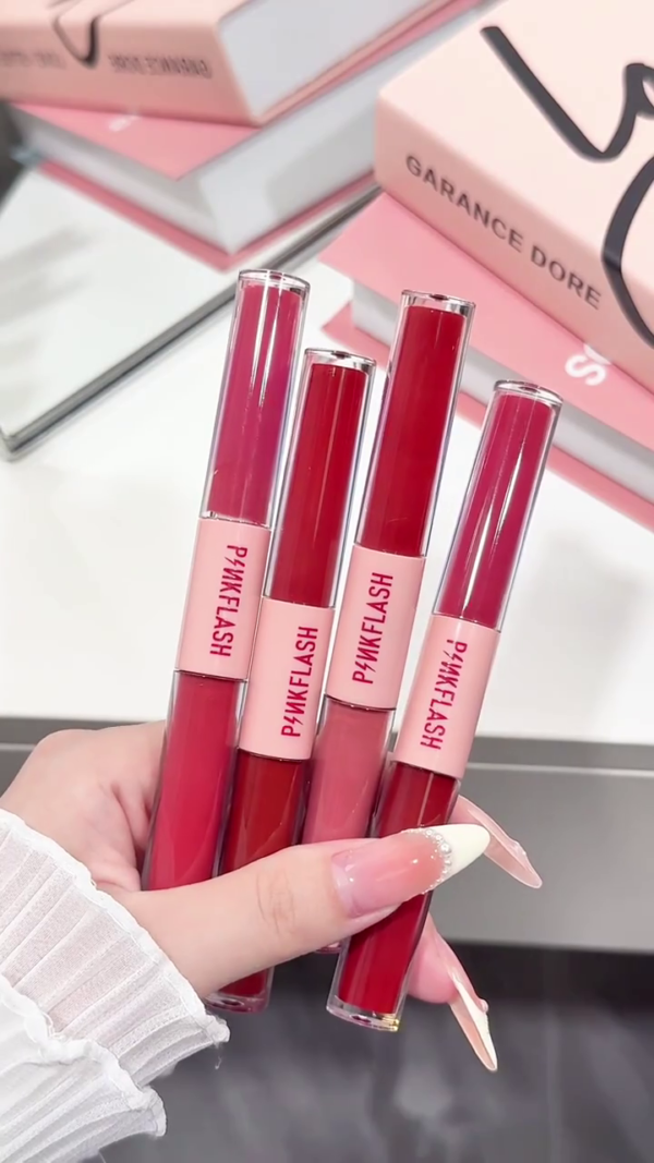 PinkFlash Dual-Ended Liquid Lipstick – Long-Lasting, High-Pigment, Glossy and Matte Finish Lip Color Collection for Bold and Flawless Lips - Image 2