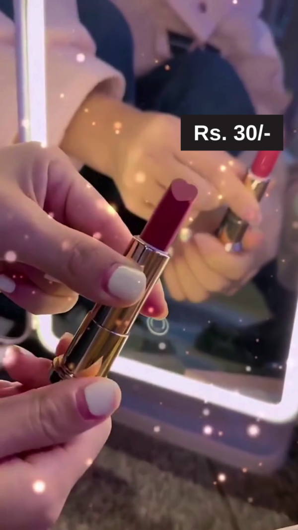 All-in-One Heart-Shaped Makeup Gift Box with Lipsticks, Brushes, Mirror, and Beauty Essentials – Perfect for Gifting and Daily Glam - Image 3