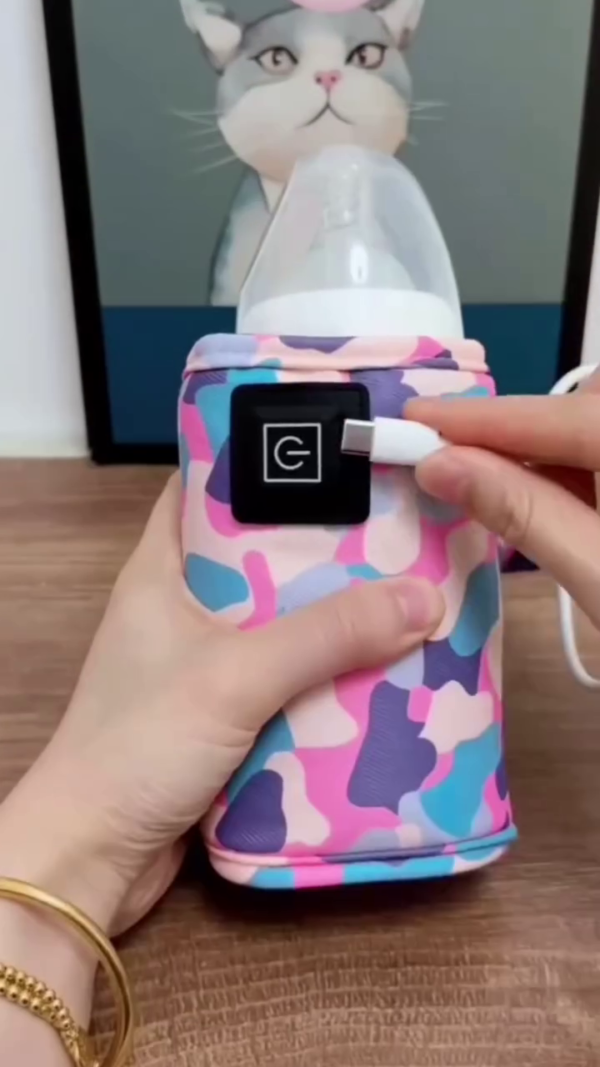 Portable USB-Powered Baby Bottle Warmer Sleeve with Adjustable Temperature Control – Ideal for Home, Travel, and On-the-Go Feeding – Compatible with Most Standard Baby Bottles and Keeps Milk Warm Safely and Efficiently - Image 3