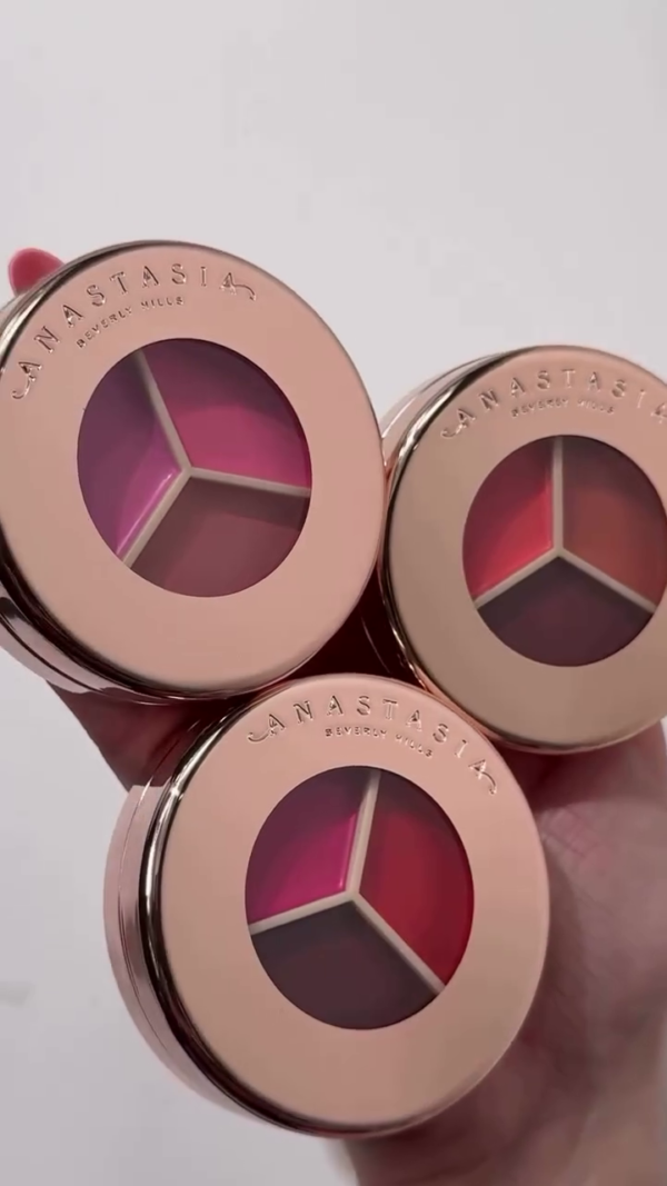 Anastasia Beverly Hills Tri-Color Lipstick Palette with Bold Shades for Custom Lip Looks