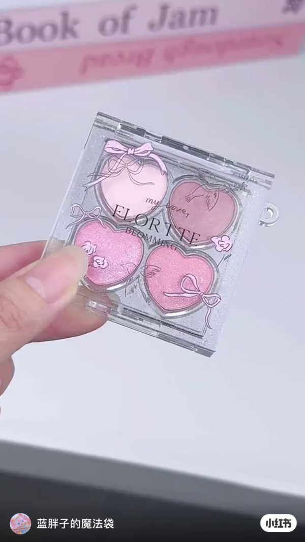 Sweetheart Blush & Highlighter Quad – 4 Soft Pink Shades for a Subtle, Radiant Glow