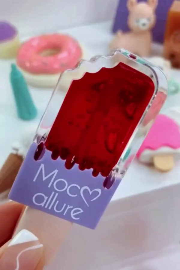 Adorable Popsicle-Inspired Lip Gloss by Mocc Allure – Red Tint with Cute Packaging - Image 3