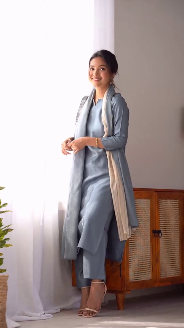 Elegant Handcrafted Kurta Sets for Women – Soft Cotton and Silk Blend Ethnic Wear Featuring Subtle Embroidery, Floral Prints, and Matching Dupattas – Perfect for Festive Occasions, Office Wear, and Day Outings - Image 2